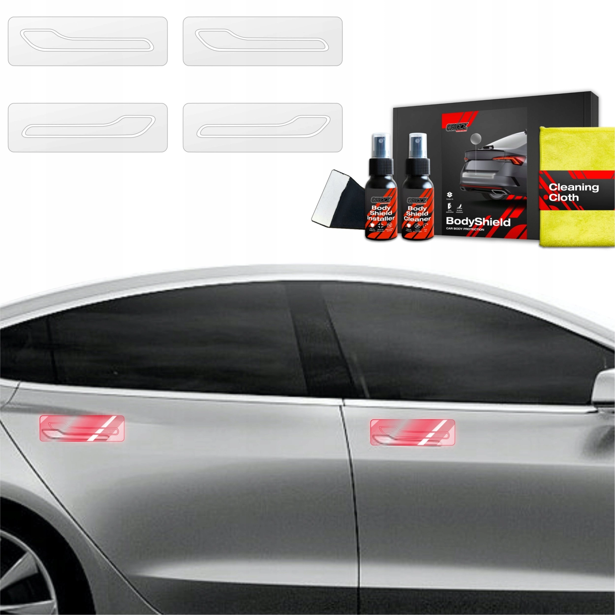 GrizzGlass Protective foil for door handles