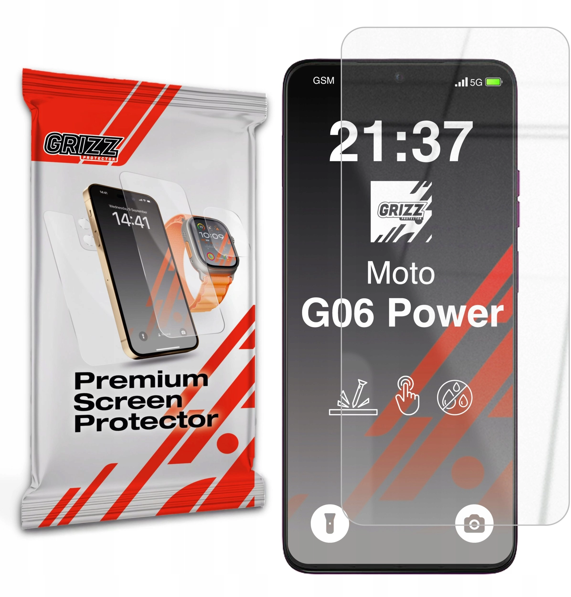 Szkło hybrydowe GrizzGlass HybridGlass do Motorola