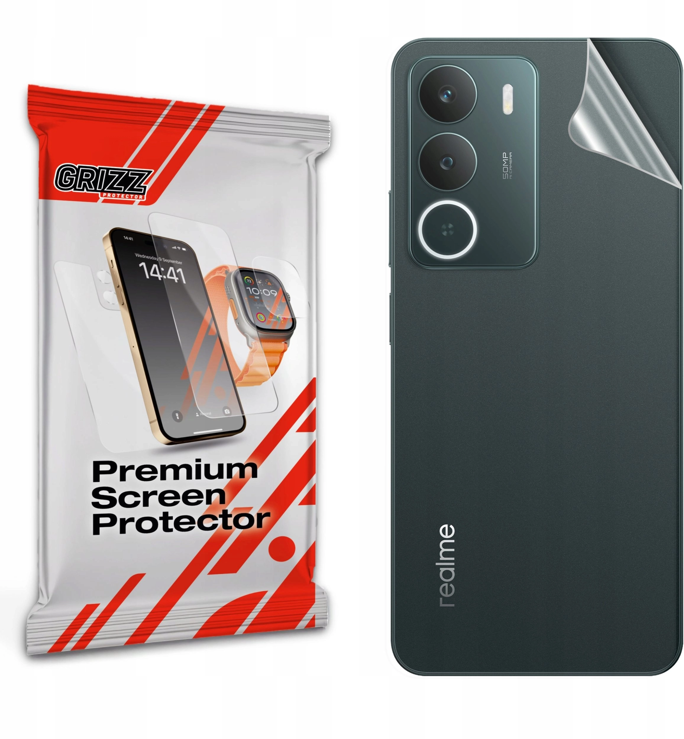 GrizzGlass SatinSkin back foil for Realme
