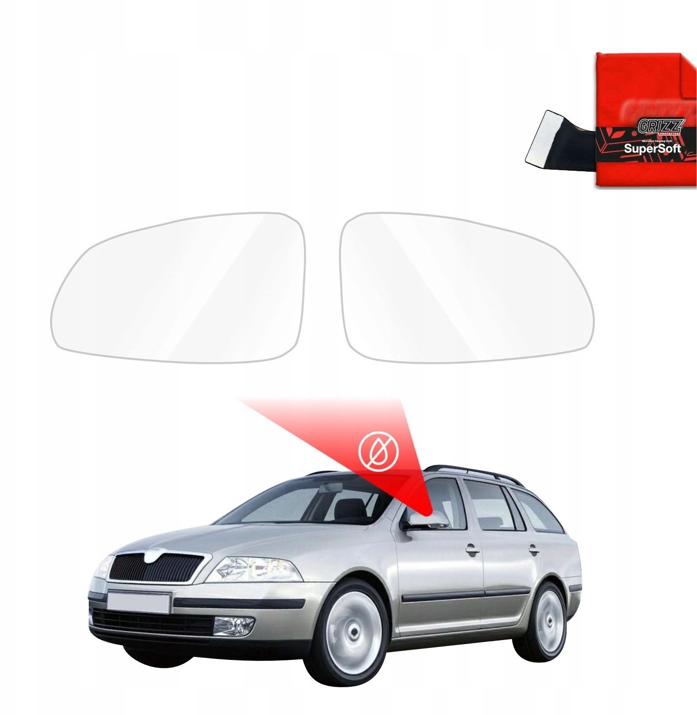 GrizzGlass Rainproof mirror foil GrizzGlass ZeroDrop