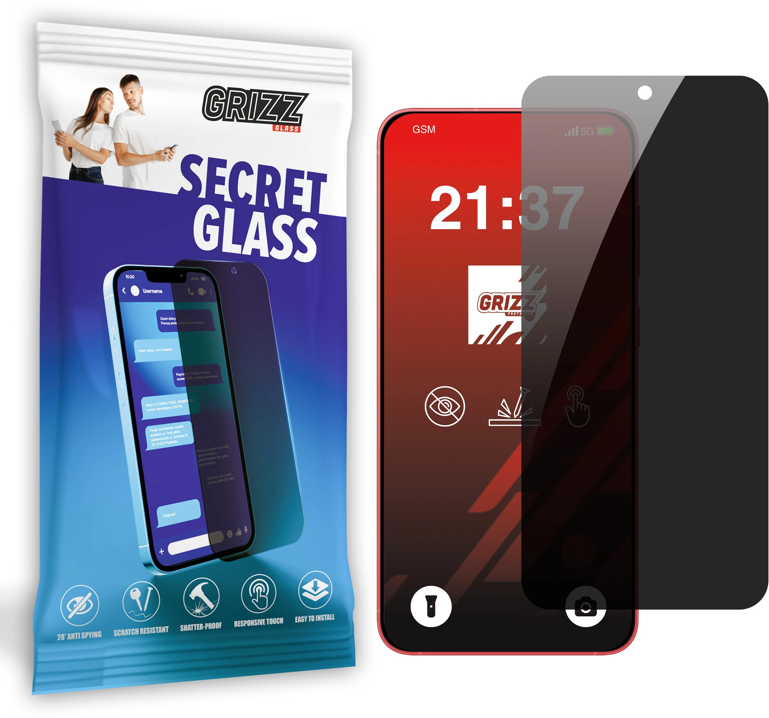 GrizzGlass Matowe szkło prywatyzujące GrizzGlass SecretGlass