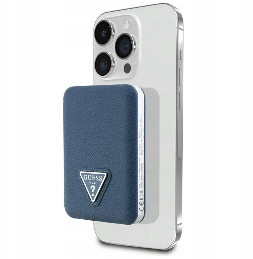 Guess PU Grained Triangle Logo MagSafe