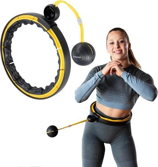 HHM21 HULA HOOP BLACK/YELLOW WITH MAGNETS