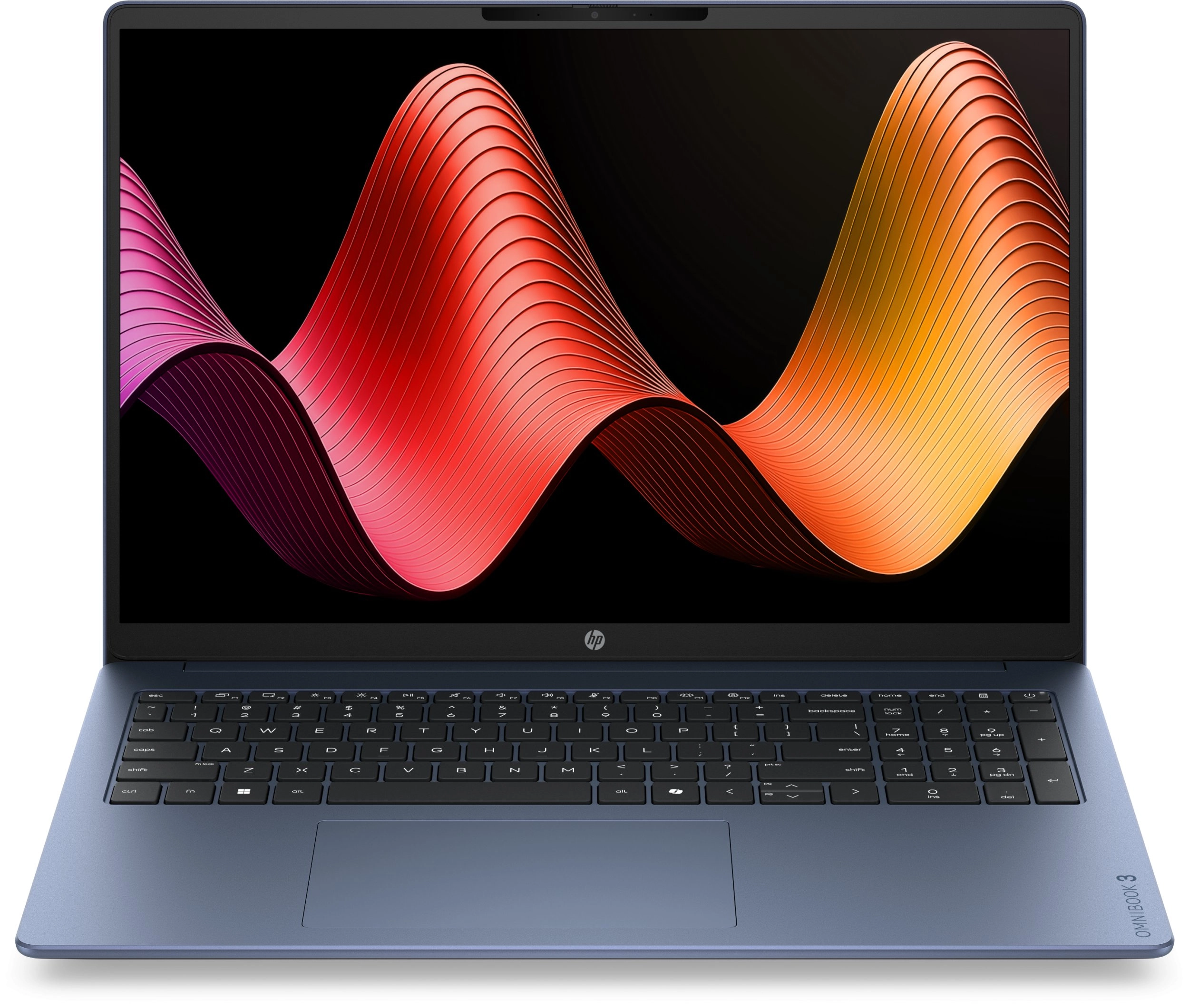 HP DG4B7EA notebook/laptop Intel Core 3 40,6 cm (16") 2K 12 GB DDR5-SDRAM 512 GB SSD Wi-Fi 6 (802.11ax) Free DOS AI PC Niebieski, Szary