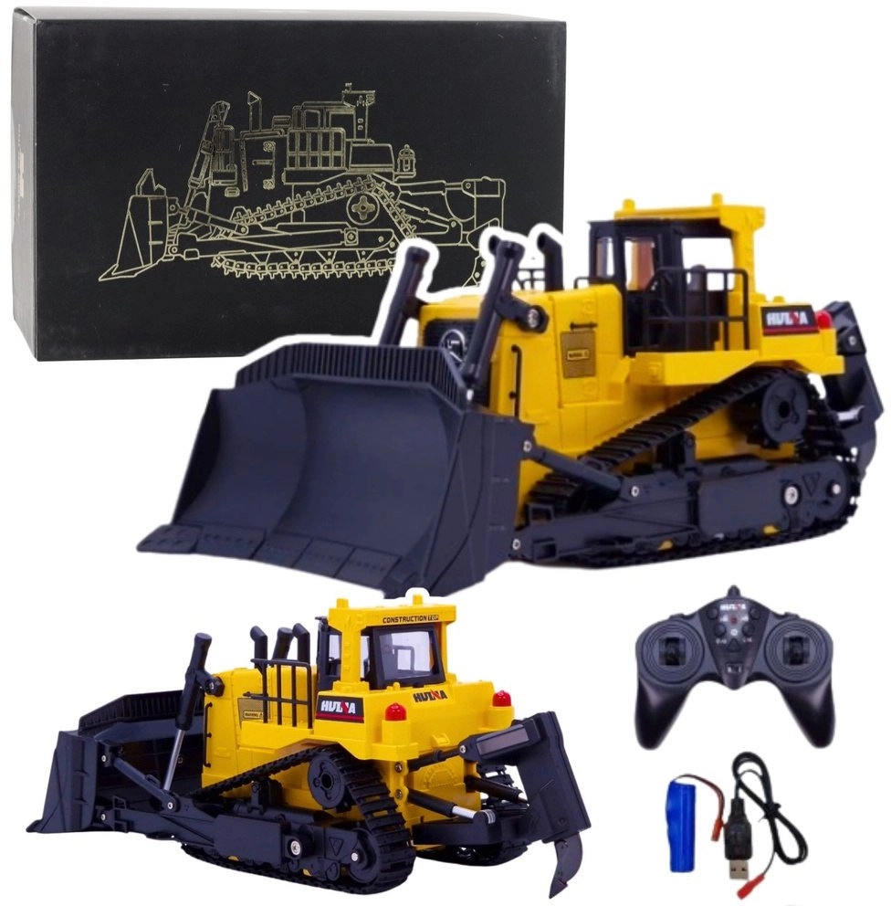 HUINA Bulldozer Bulldozer Excavator Metal Construction