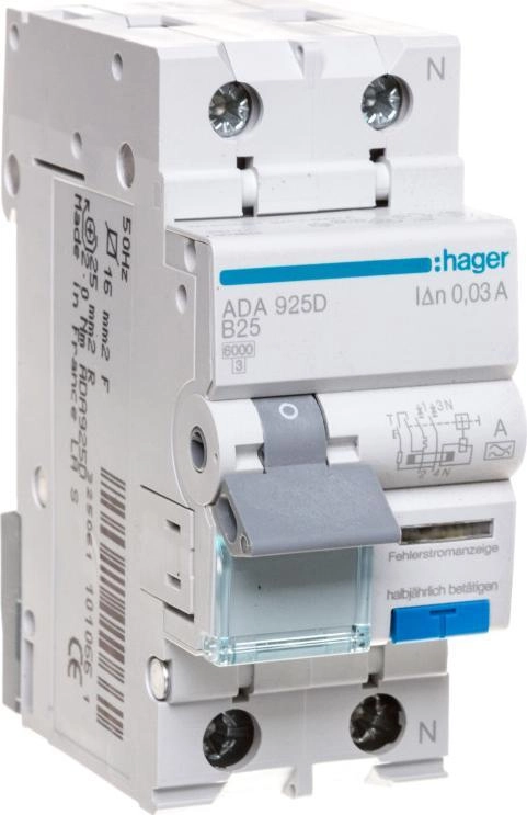 Hager Residual overcurrent circuit breaker 2P