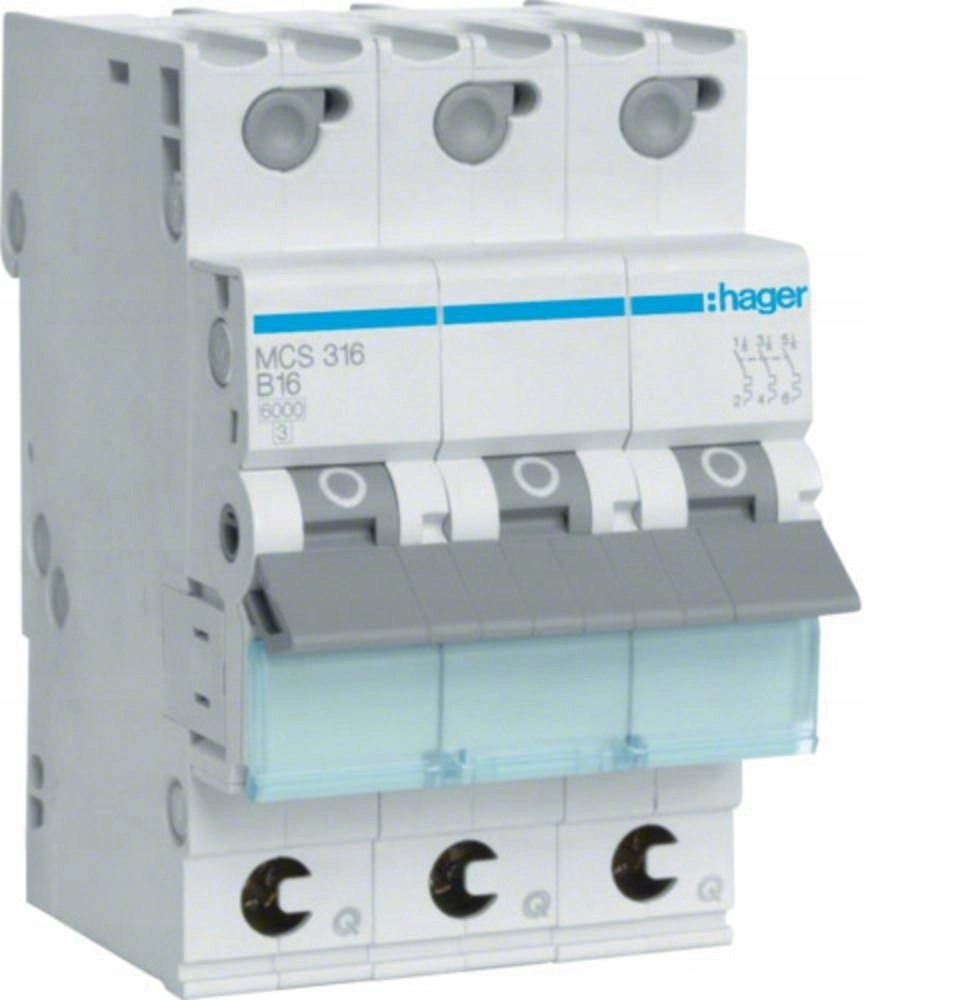 Circuit breaker 3P C 16A 6kA