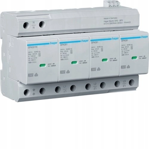 Hager Surge arrester B+C Type 1+2