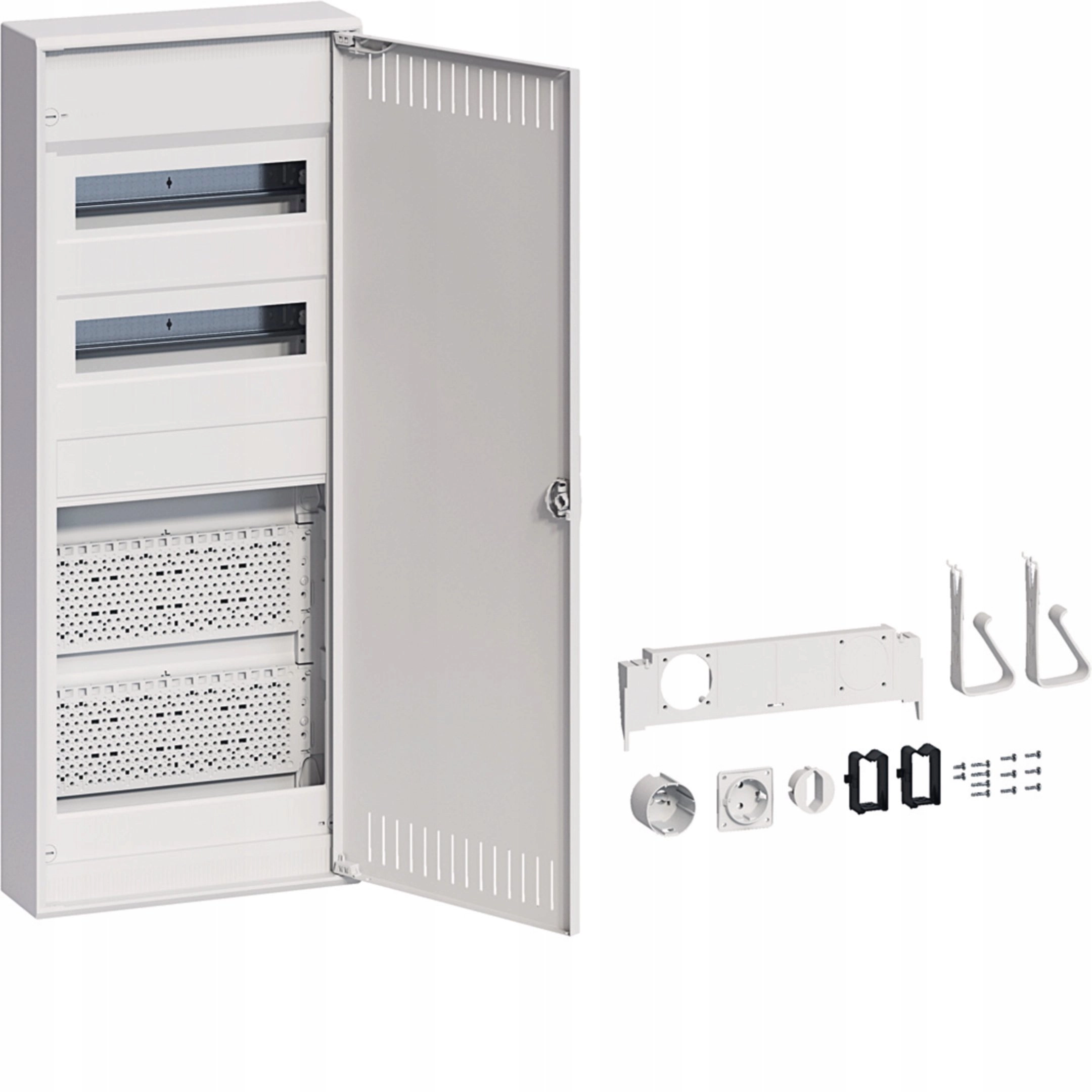Surface-mounted hybrid switchboard  24 modules  5-row
