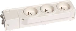 Hager Triple 16A modular socket for