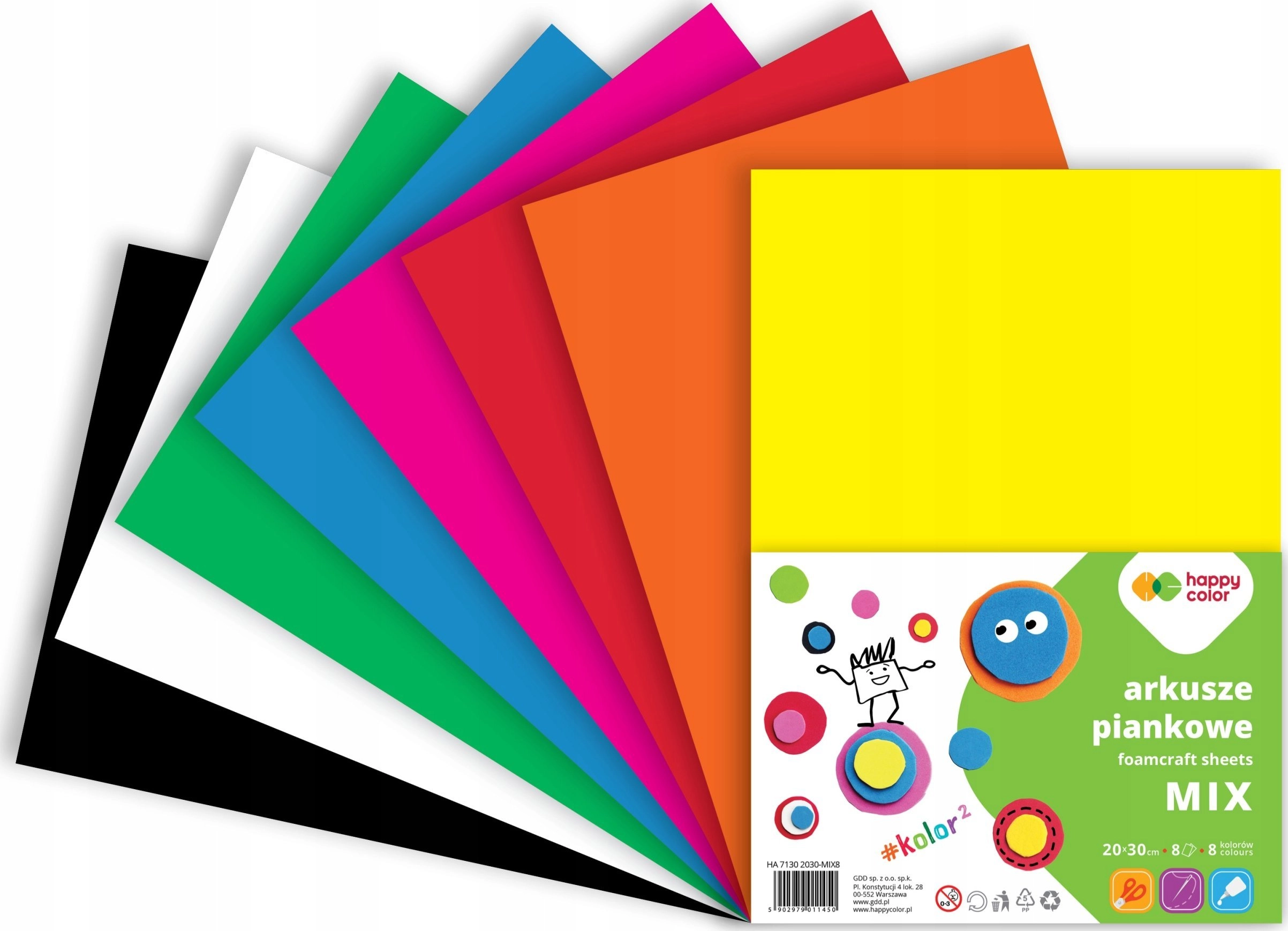 Foam sheets mix A4 8 pcs