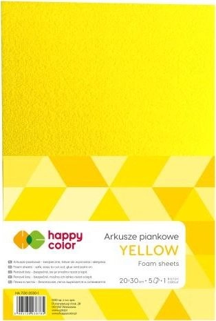 A4 foam sheets 5 pcs yellow