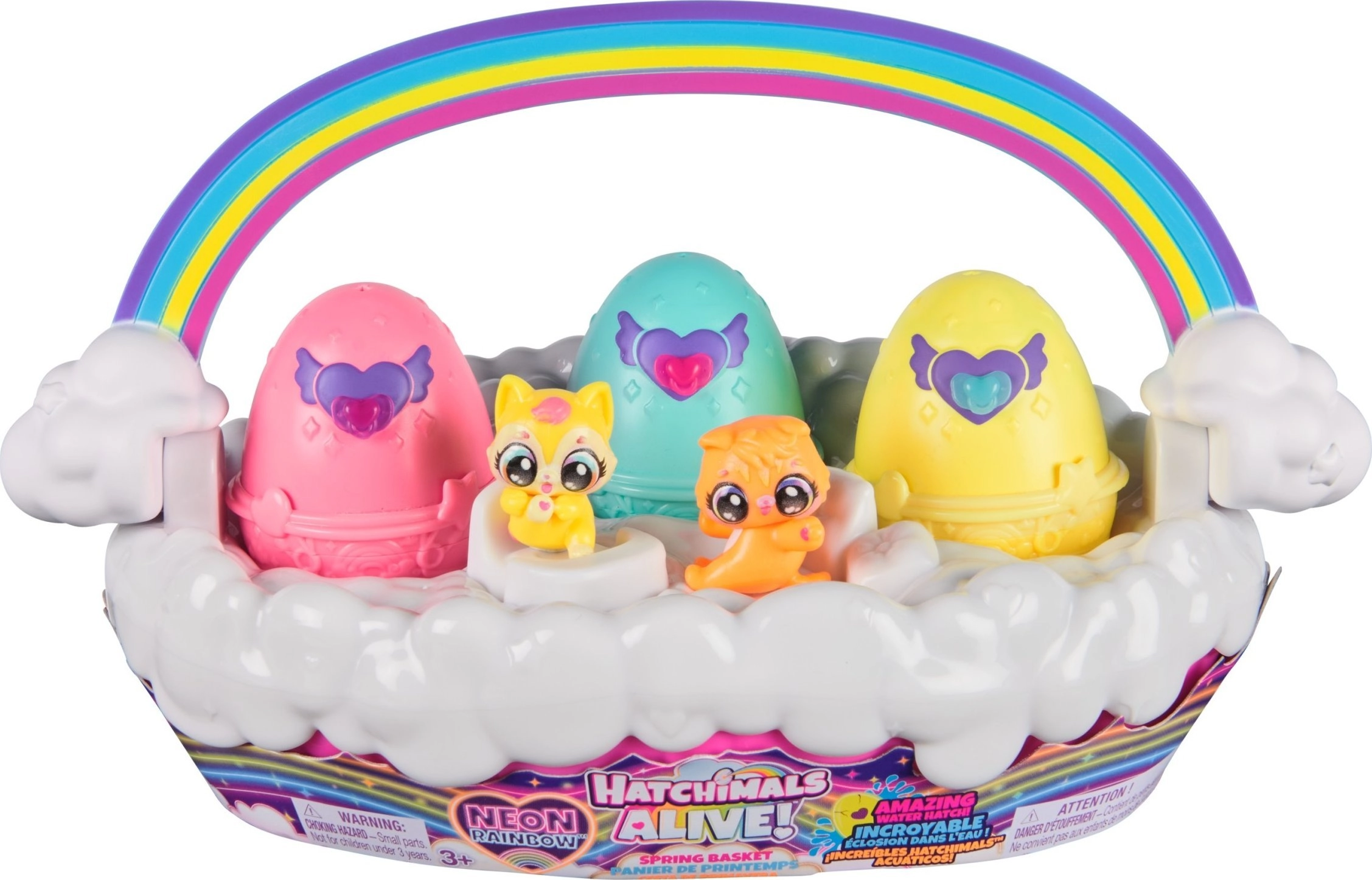 Hatchimals Alive  Neon Rainbow Spring Basket