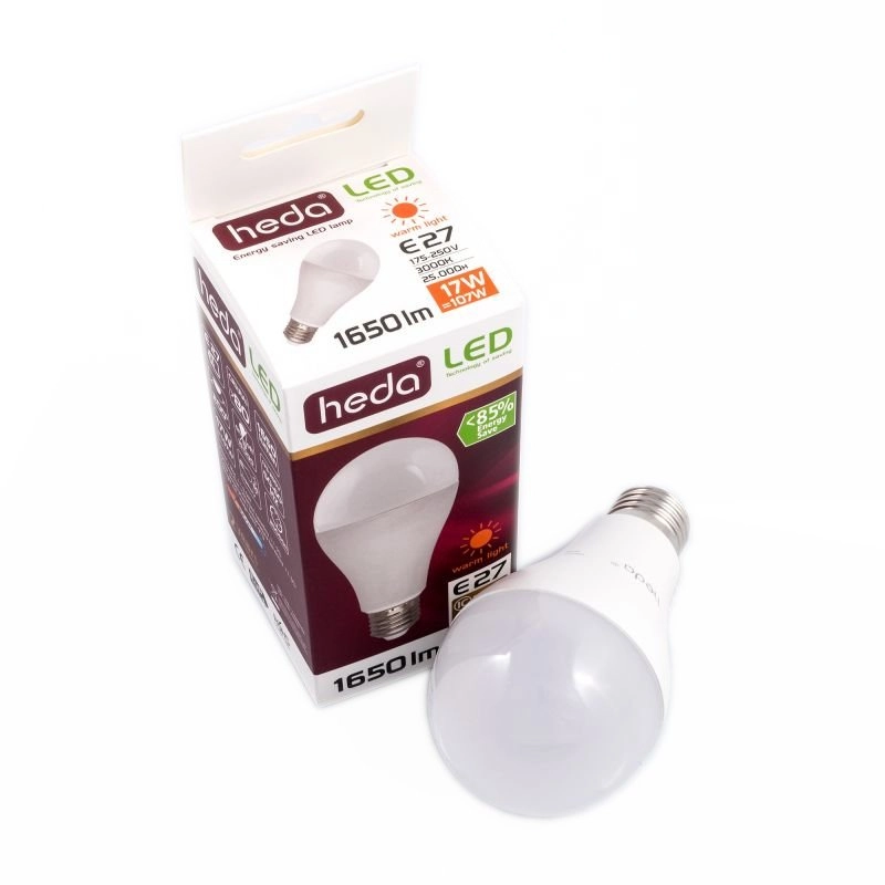 LED bulb A65 E27 17W WW