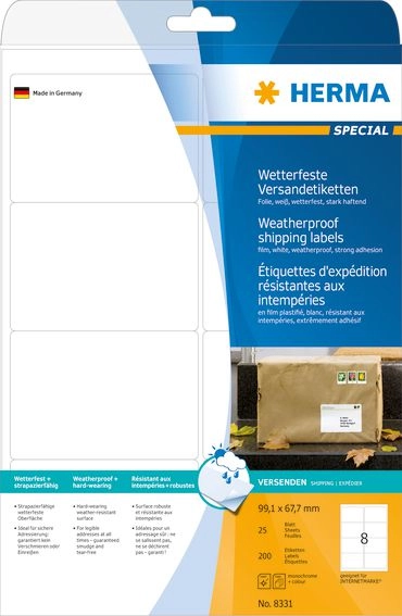 HERMA Shipping labels weatherproof A4 99