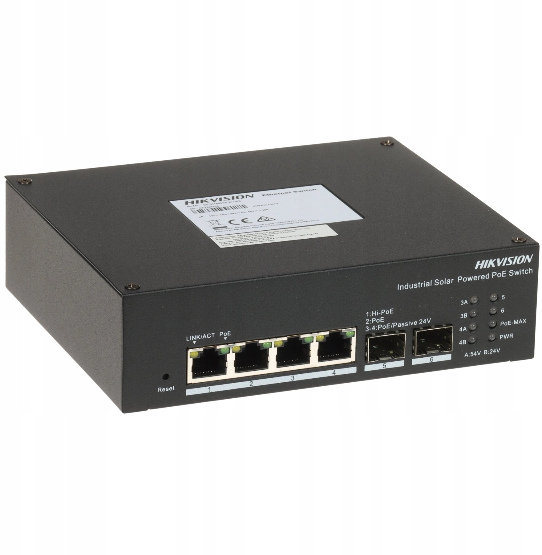 MANAGEABLE INDUSTRIAL POE SWITCH DS-3T1506HP-EI-UPS/NO POWER