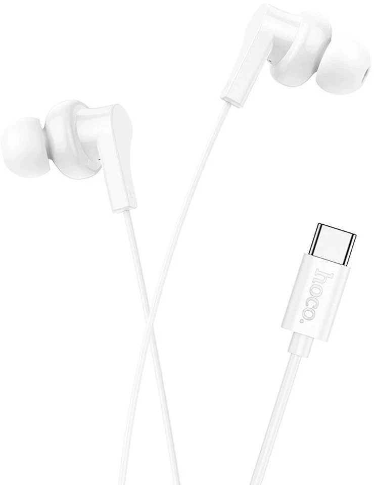 Słuchawki przewodowe douszne USB C Hoco