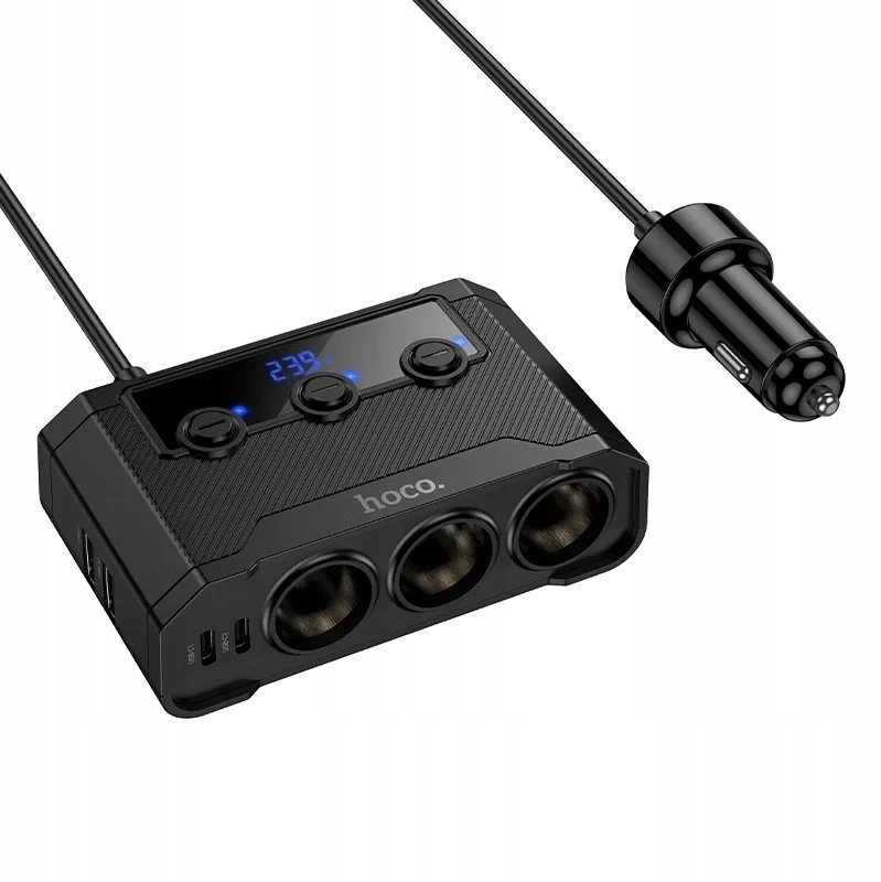Hoco car charger with splitter 2xUSB