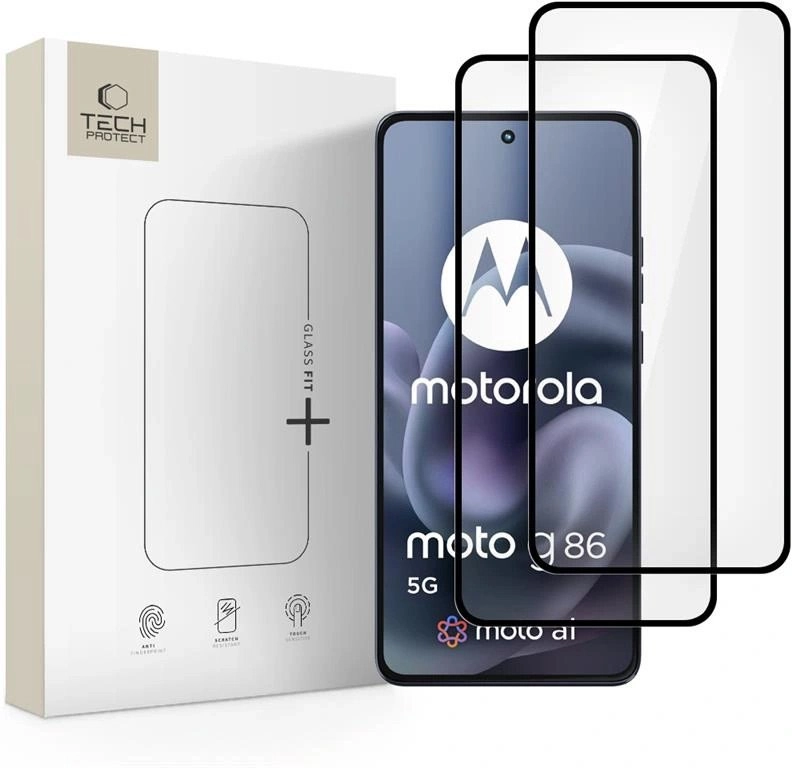 SZKŁO HARTOWANE TECH-PROTECT GLASS FIT+ 2-PACK