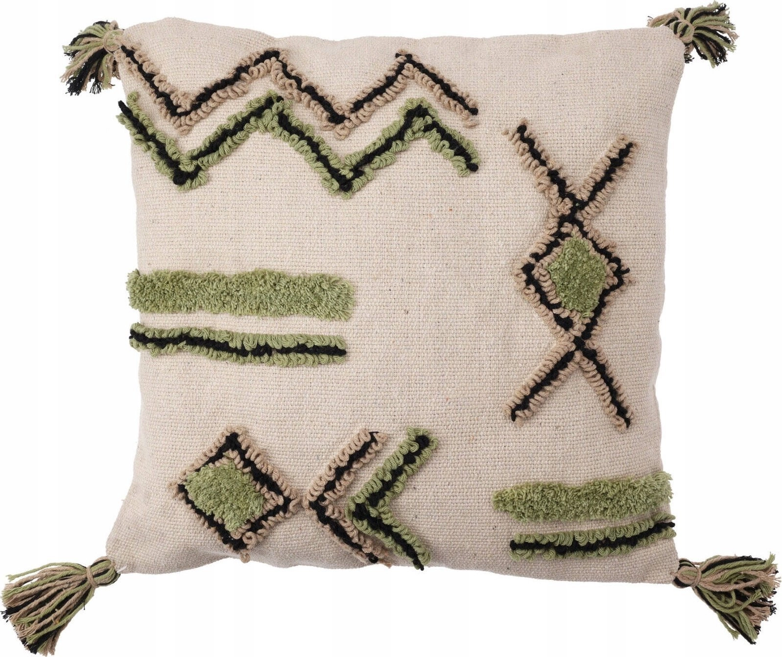 Decorative cotton pillow with tassels 45