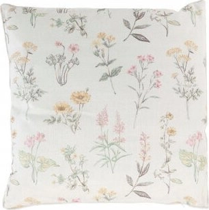 Decorative pillow with a floral pattern