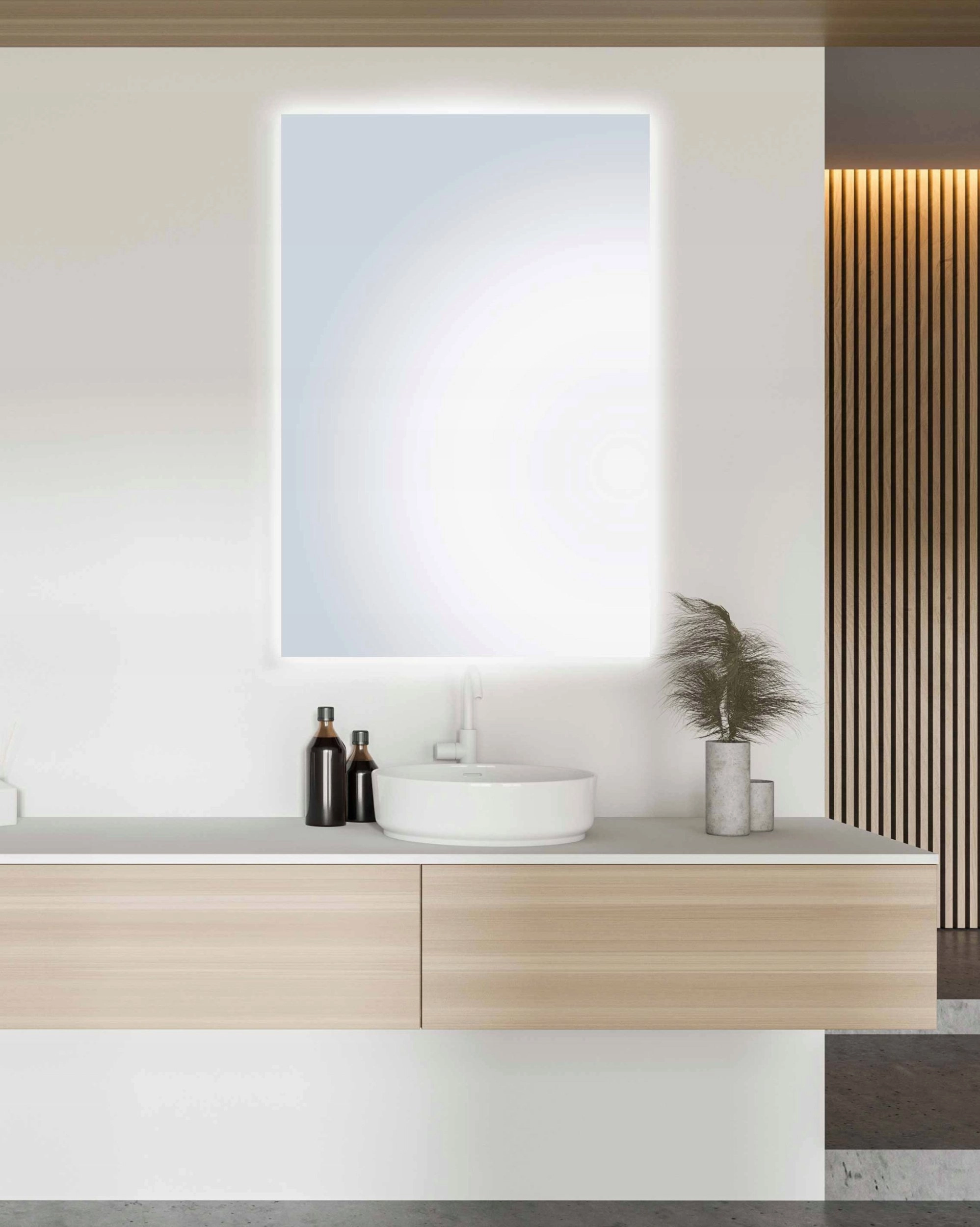 MIRROR ENLIGHTED LED LUNA 50X70CM 14976468