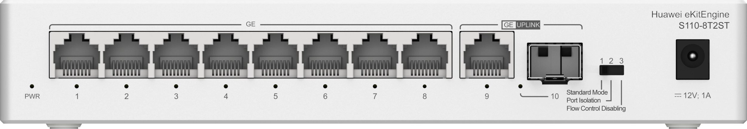 Switch Huawei HUAWEI S110-8T2ST 8x10/100/1000BASE-T ports