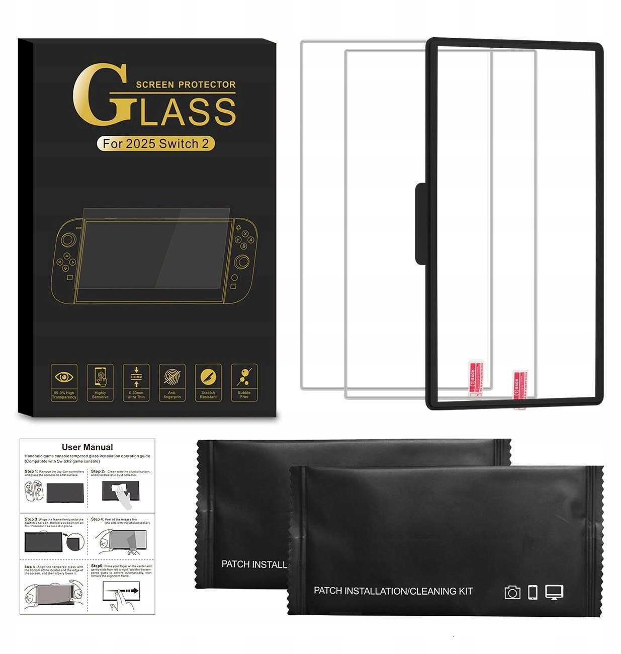 Set of screen protectors for Nintendo