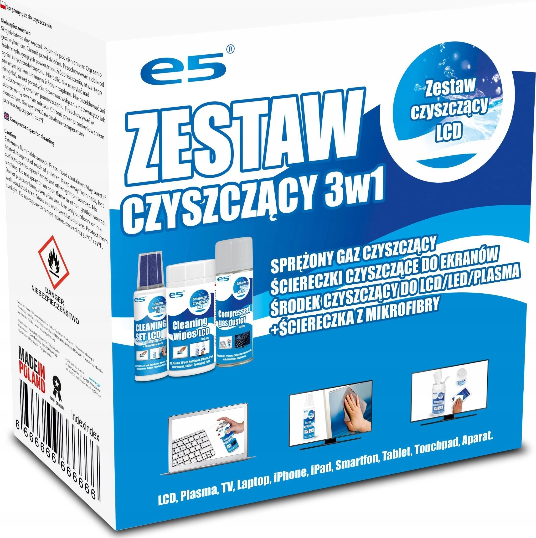ITSEPTIC Cleaning set  LCD wipes  compressed