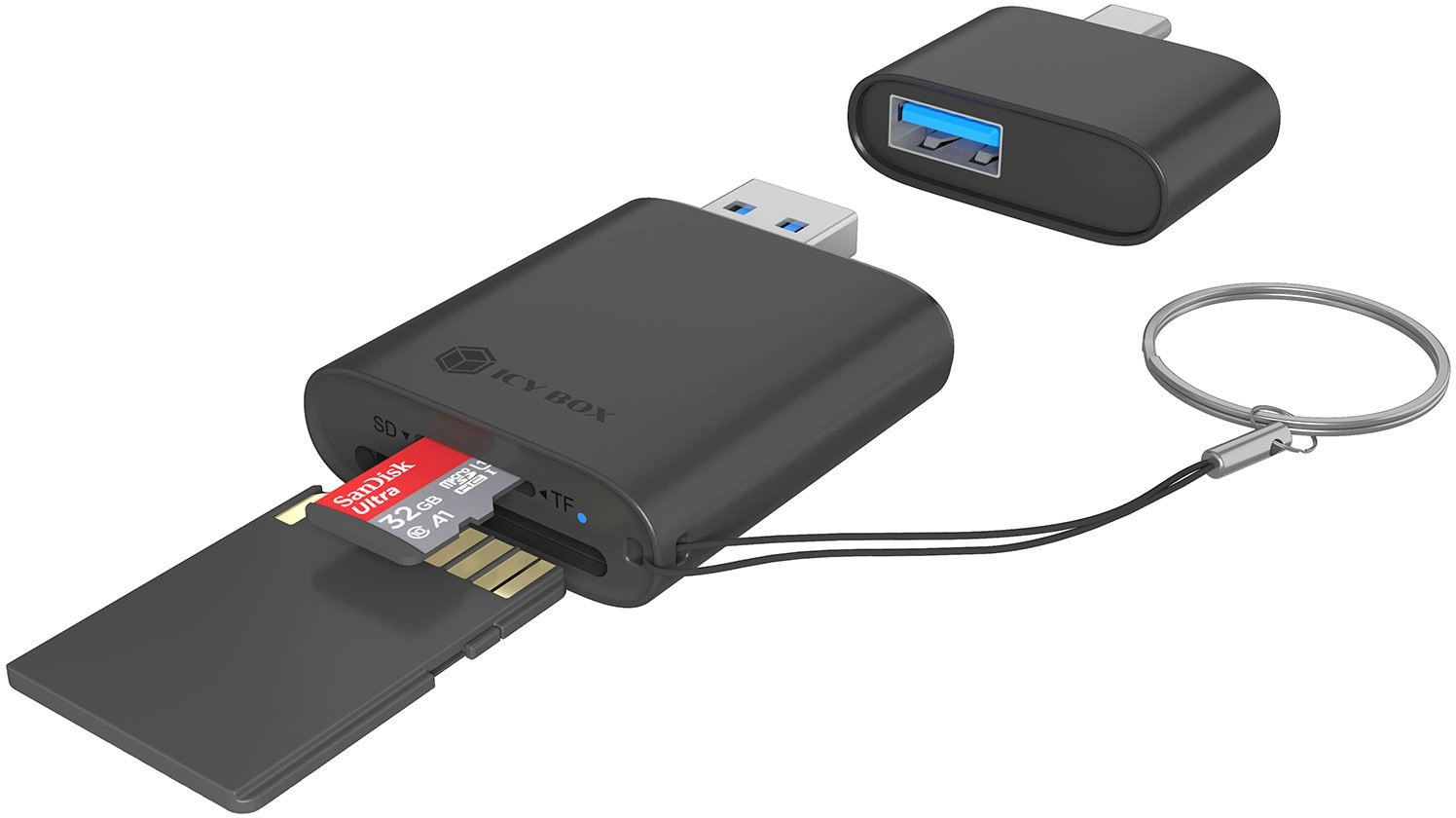 ICY BOX 2w1 USB-A/C  SD  MicroSDHC