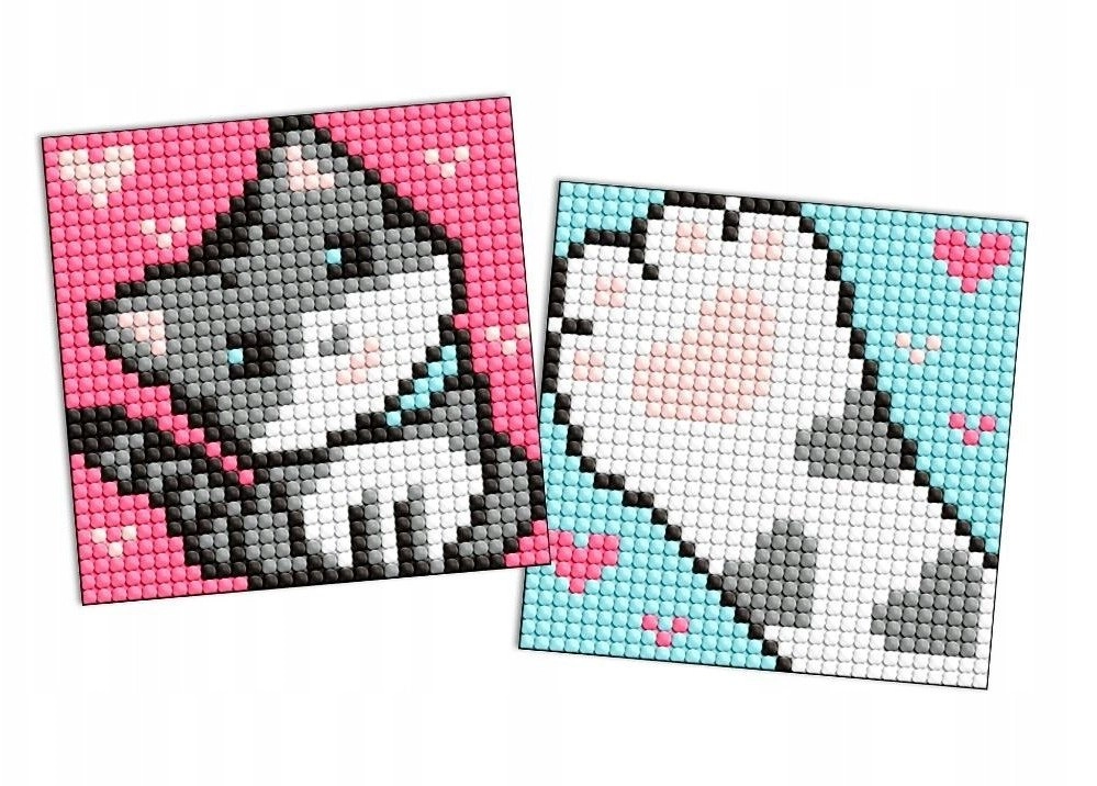 Diamond mosaic Kids magnet - Gray