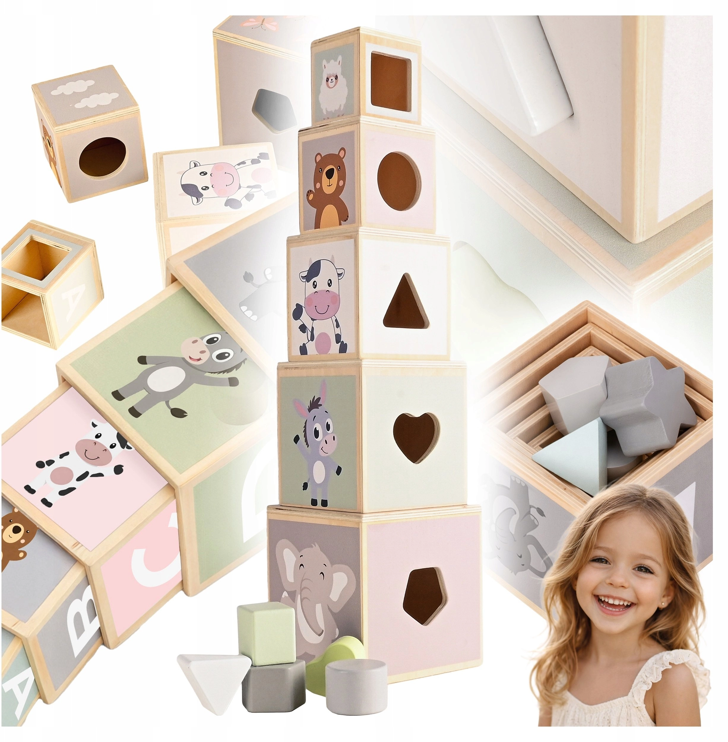 Igroteco B70L WOODEN SENSORY BLOCKS SORTER