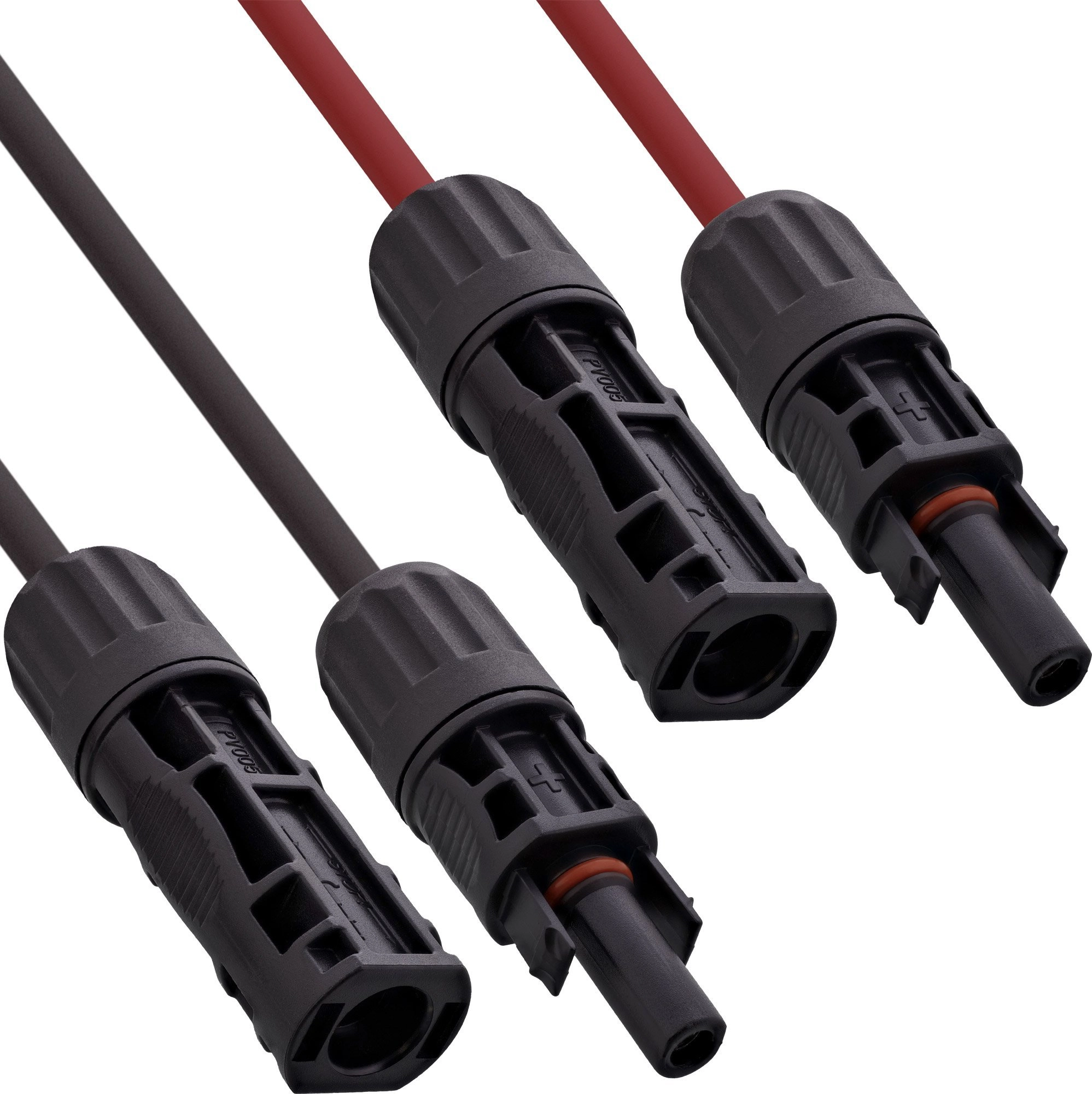 InLine solar cable extension set including