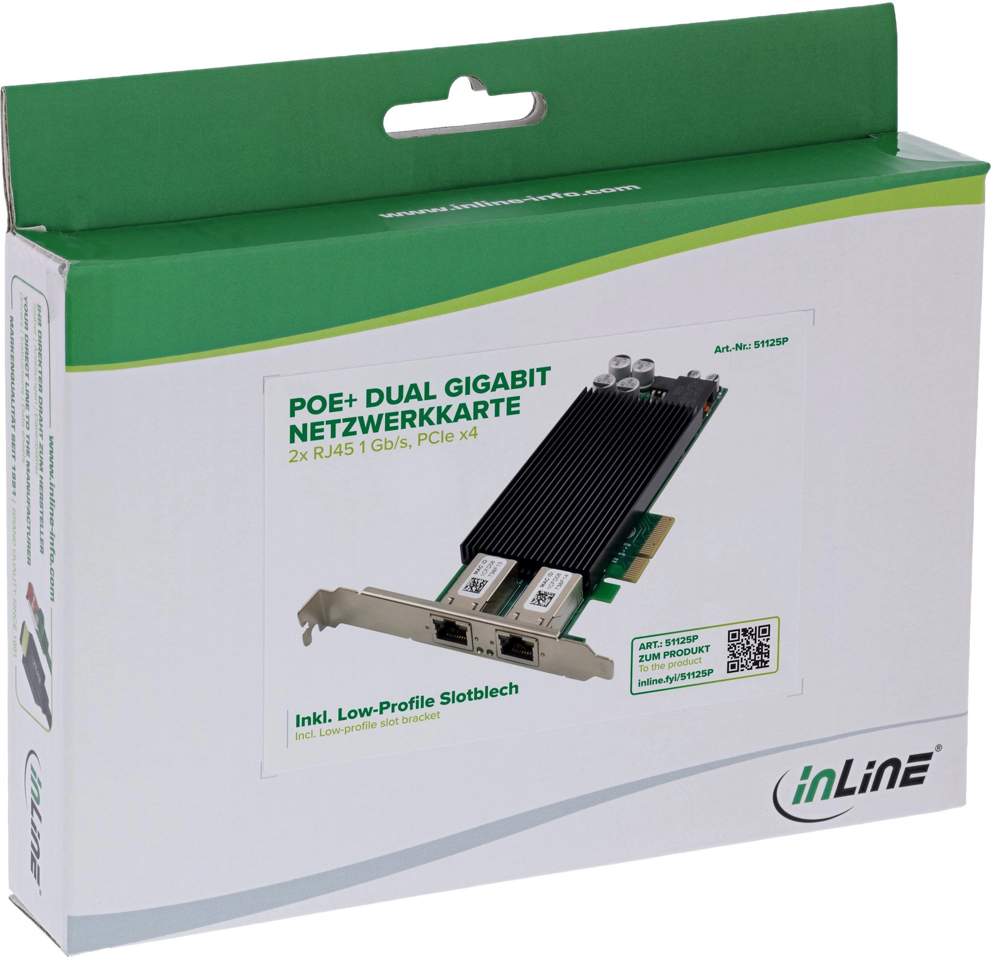 InLine Dual Gigabit network card -