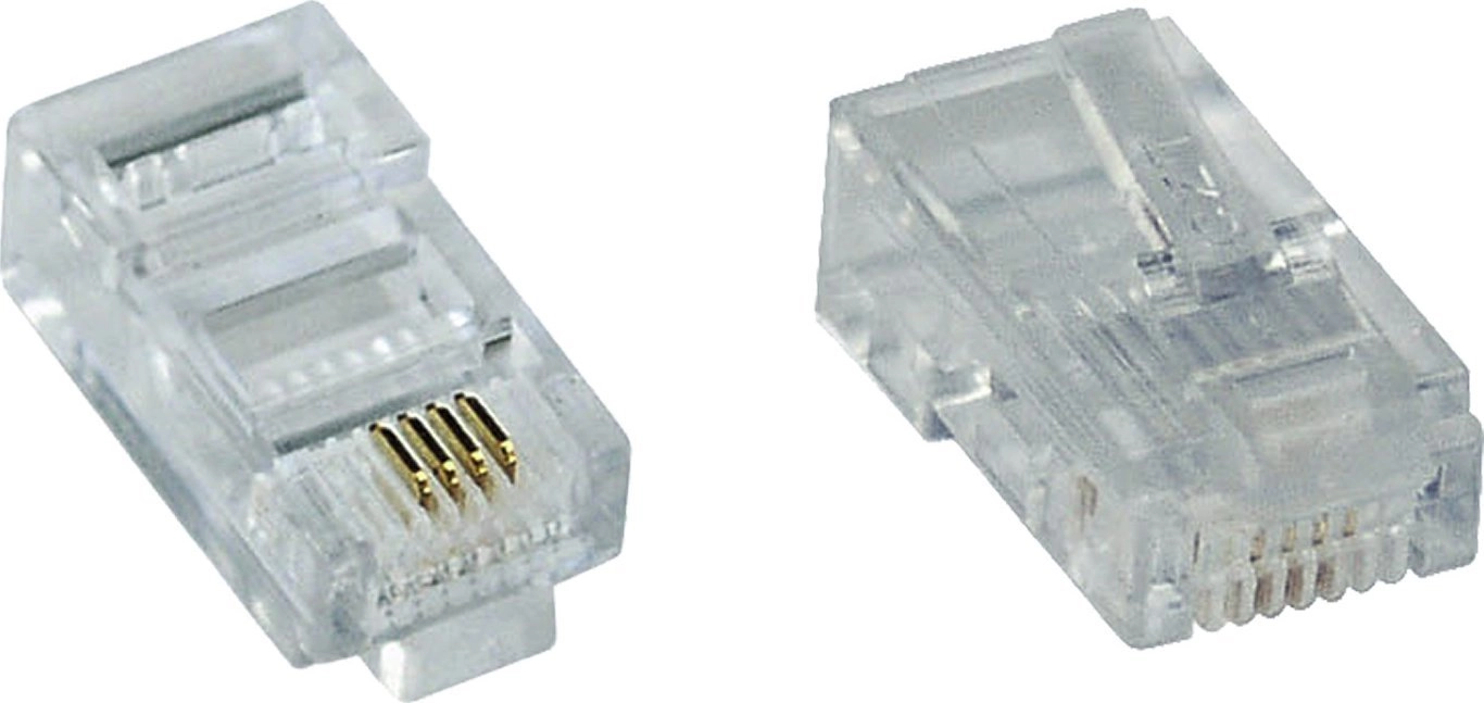 InLine modular plug 8P4C RJ45 for