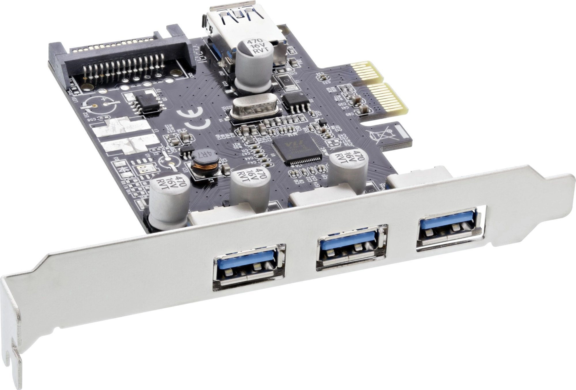 InLine interface card - 3x+1x USB