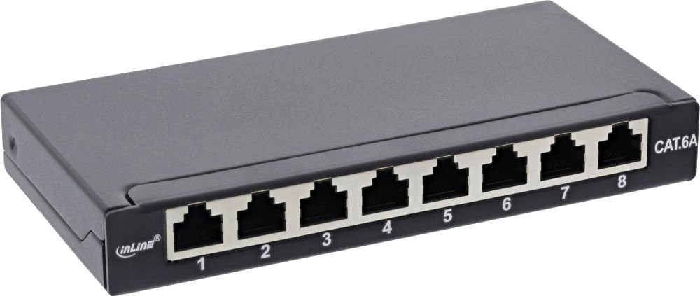 InLine patch panel Cat.6A 8-fold