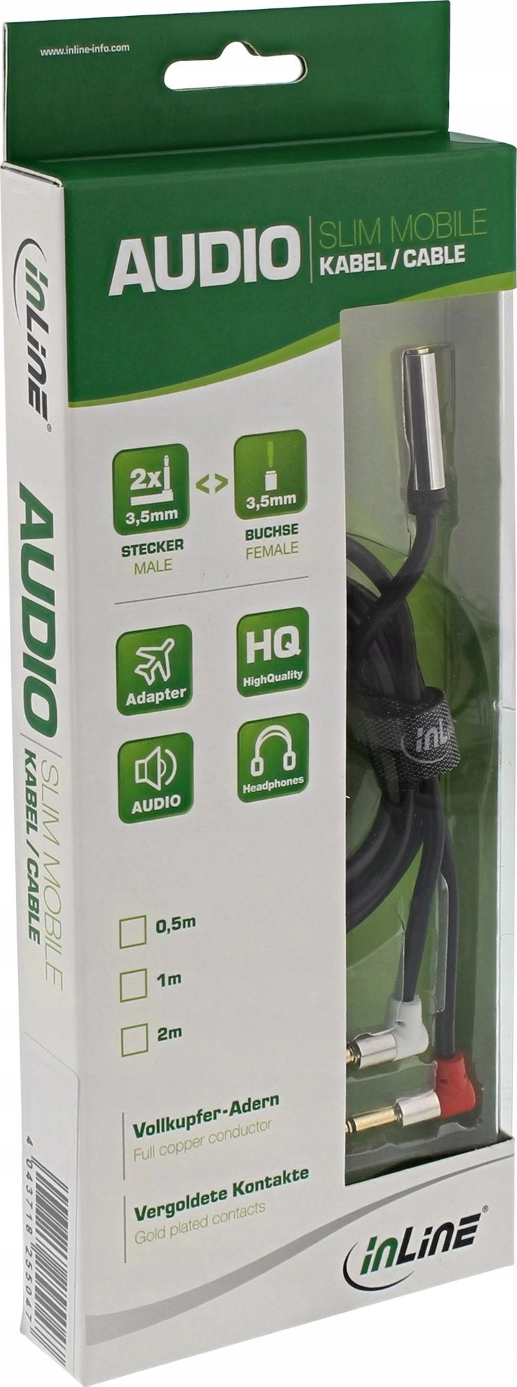 InLine Slim Audio Kopfh. Flugz.-Adapterkab