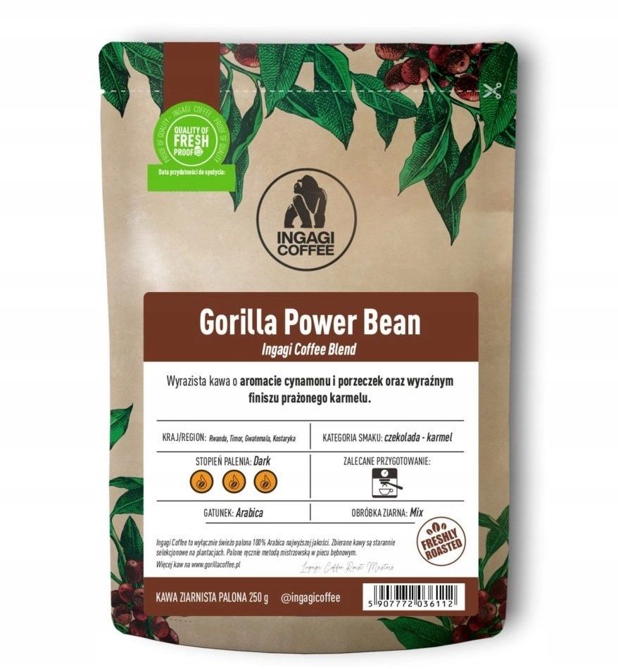 Ingagi coffee beans Coffee Gorilla Power