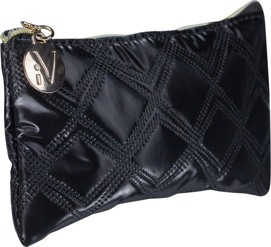 INTER-VION_Gold Black small quilted cosmetic bag