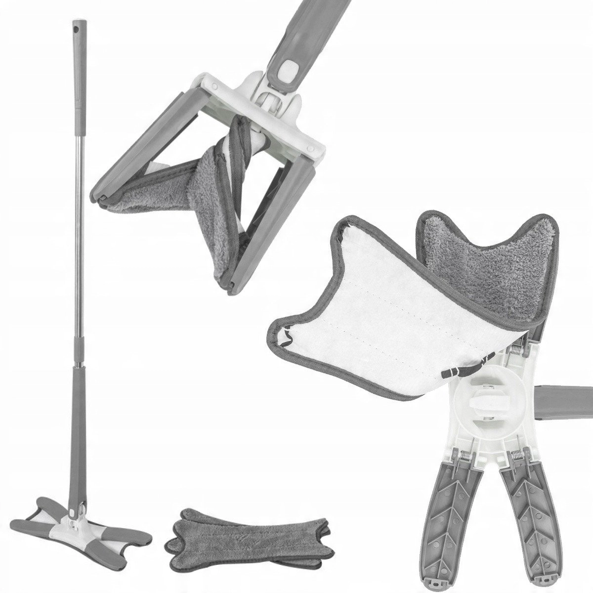 Mop podłogowy wyciskany X (szary) ISMA-22