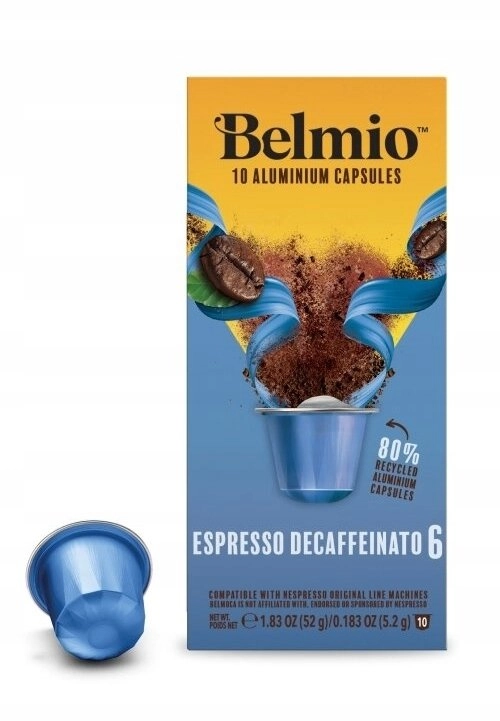 Capsules for Nespresso Belmio Espresso Decaffeinato