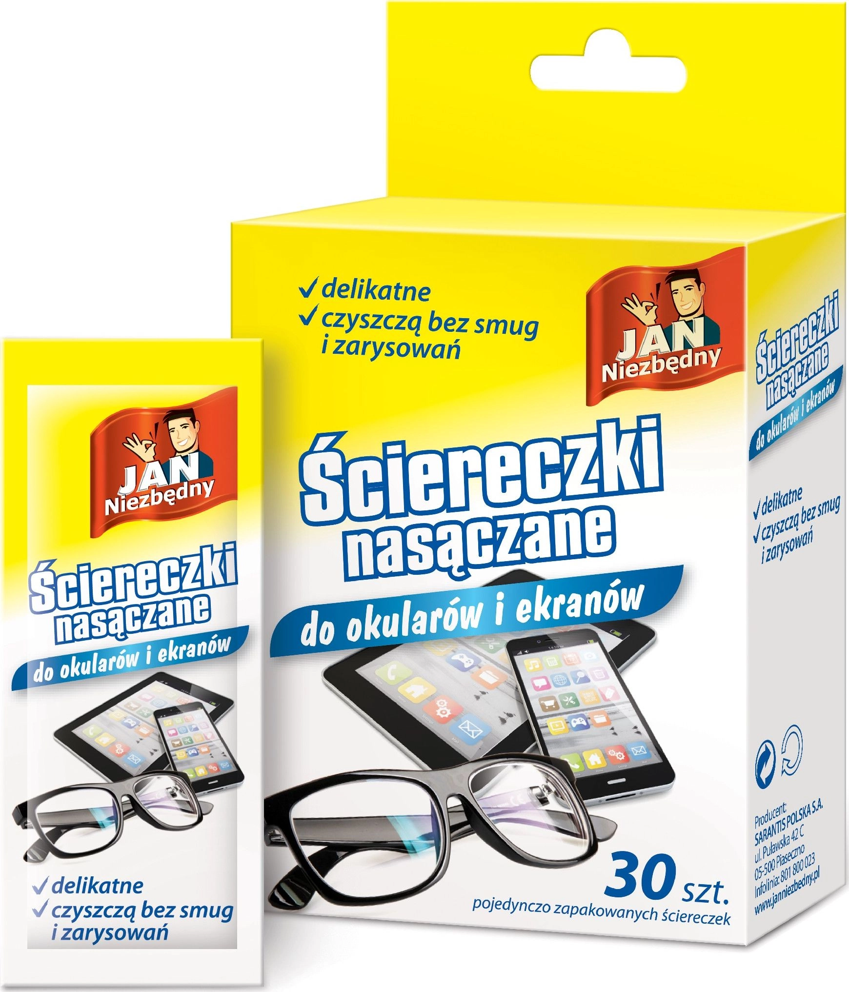 JAN Niezbędny JN Ściereczki nasączane do