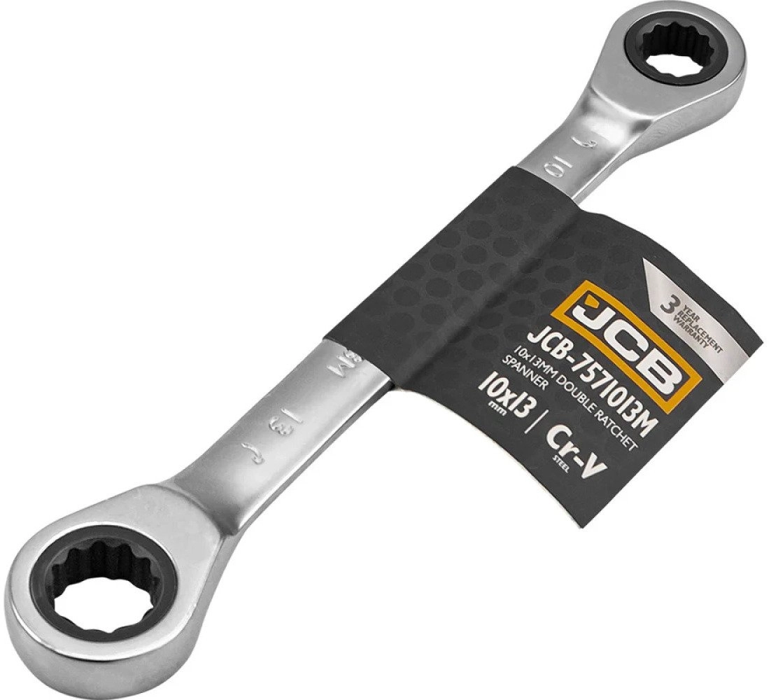 Double-sided socket wrench with ratchet 10x13mm