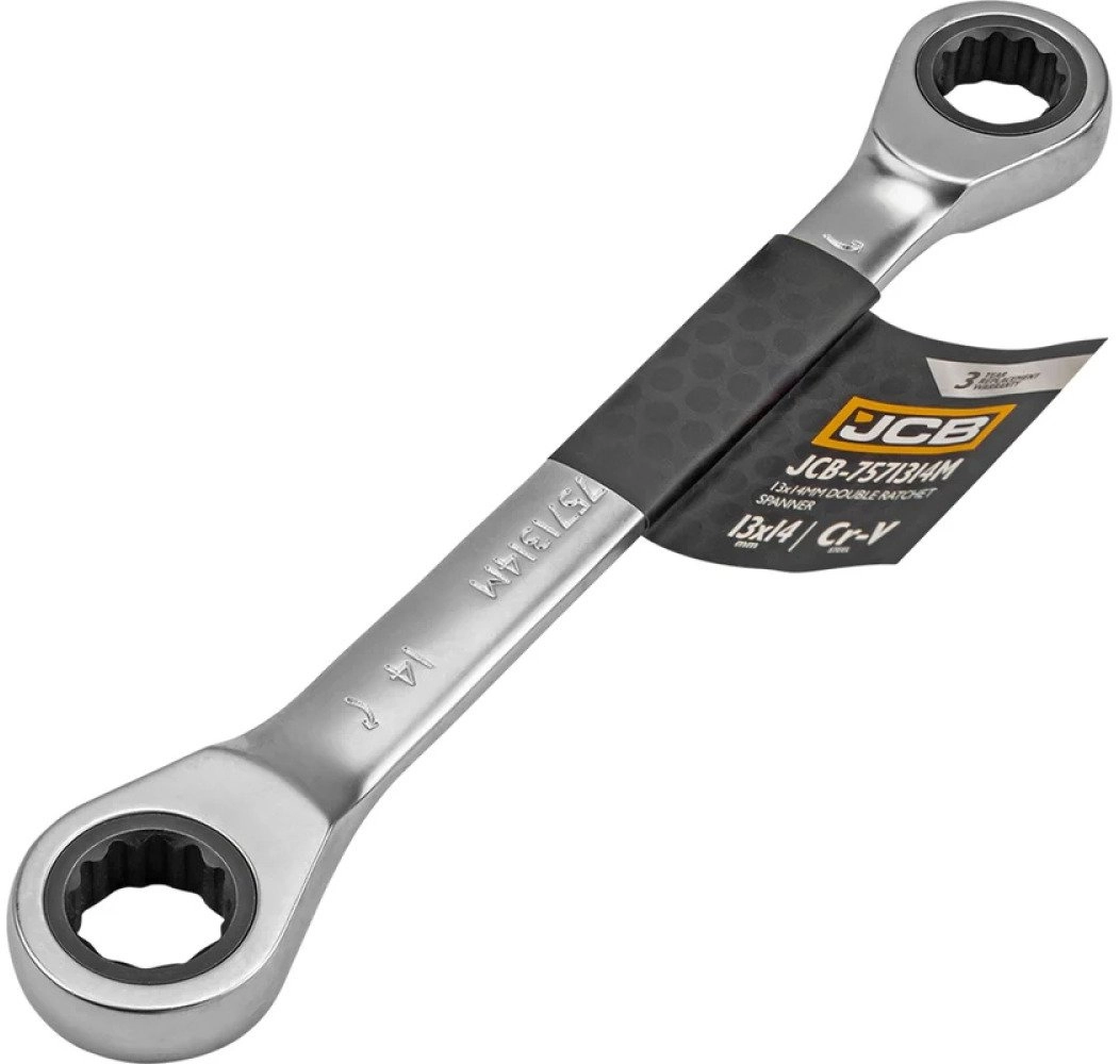Double-sided socket wrench with ratchet 13x14mm