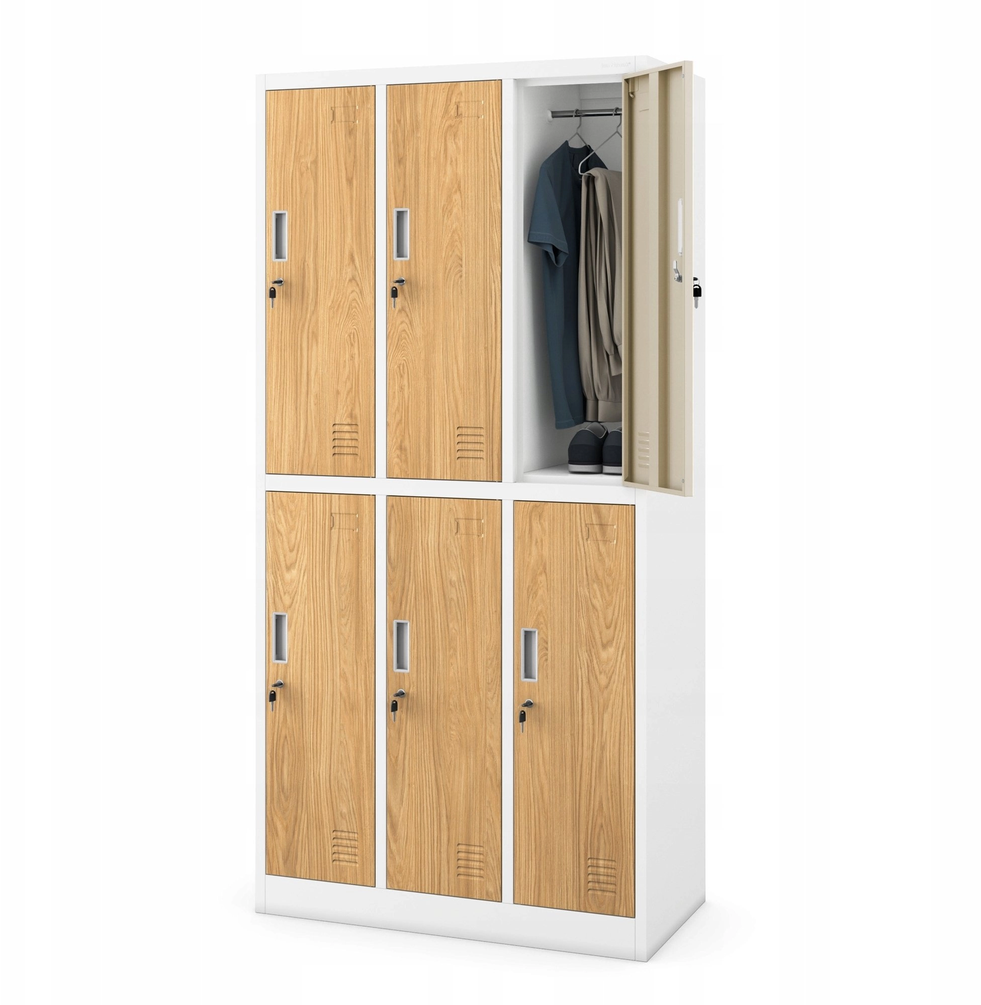 Jan Nowak Social cabinet white/golden oak: