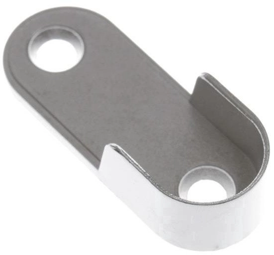 HOLDER TRAVERS OVAL 30X15MM.SCREW.CHROME
