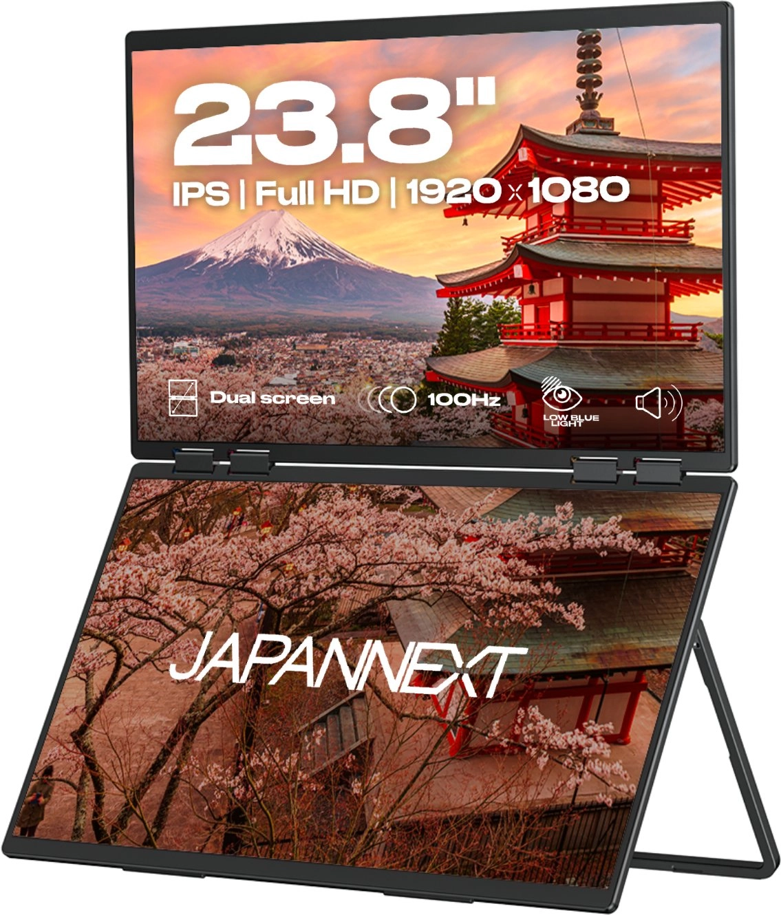 JapanNext FHD Doppelmonitor 60.45cm (23