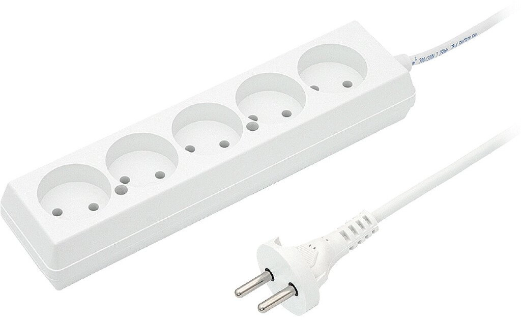 5-socket b/u extension cable 10A 3m