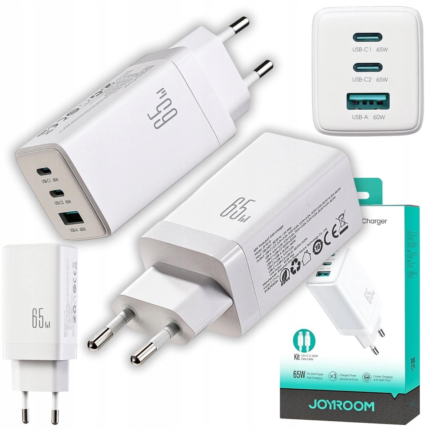 Joyroom JR-TG10 65W GaN 2x USB-C